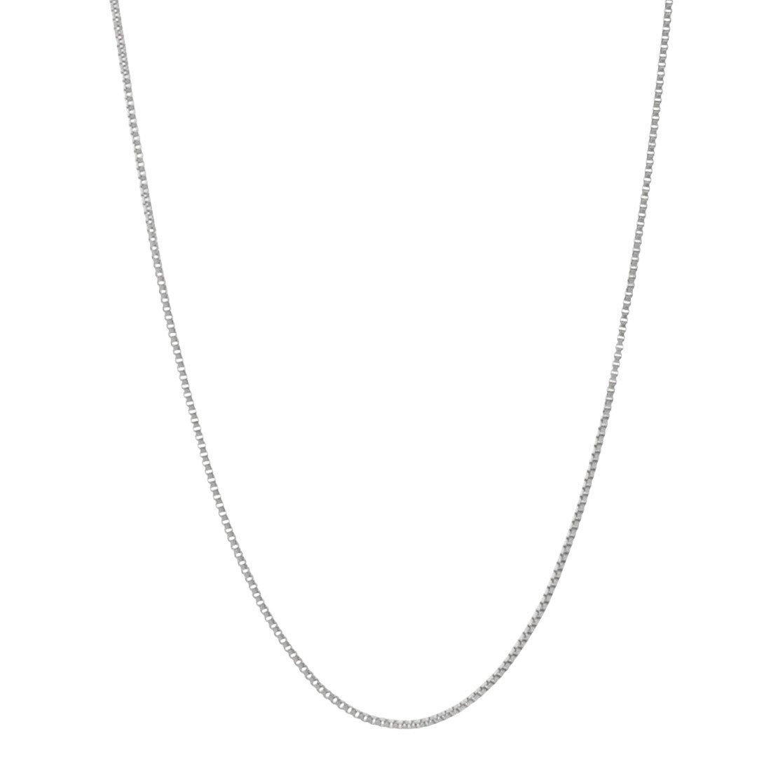 King Ice 1mm Box Chain - White Gold - WHITE GOLD